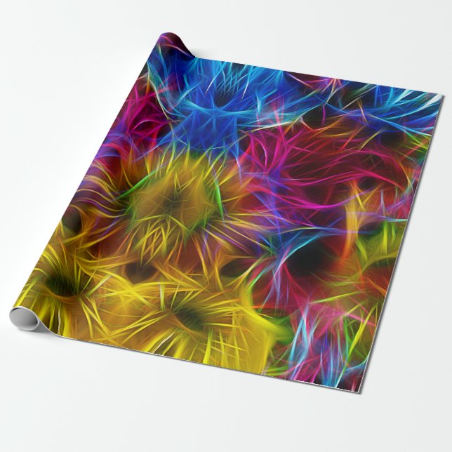 Papier Cadeau Éclatement de la palette de couleurs Energie (Déroulé)