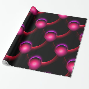 Papier Cadeau ECLIPSE Vibrant Fuchsia, Rose, Rouge, Noir