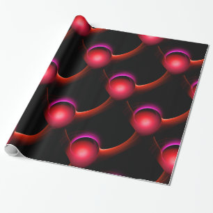 Papier Cadeau ECLIPSE Vibrant noir rouge rose