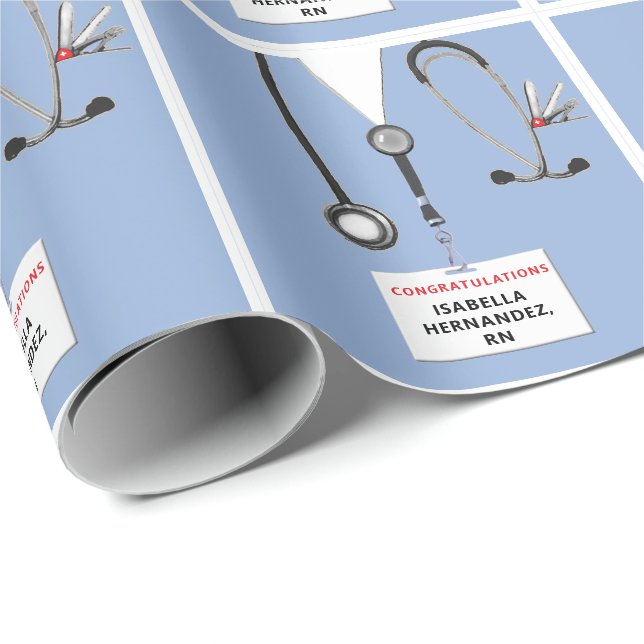 Papier Cadeau École de soins infirmiers créative (Coin rond)