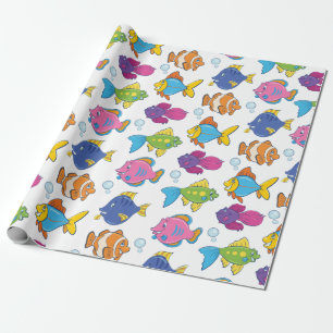 Papier Cadeau École mignonne des poissons