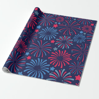Papier Cadeau Écran de feux d'artifice vibrant