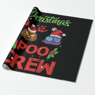 Papier Cadeau Écran de Noël Poop de Noël Emoji