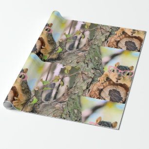 Papier Cadeau Écureuil chic
