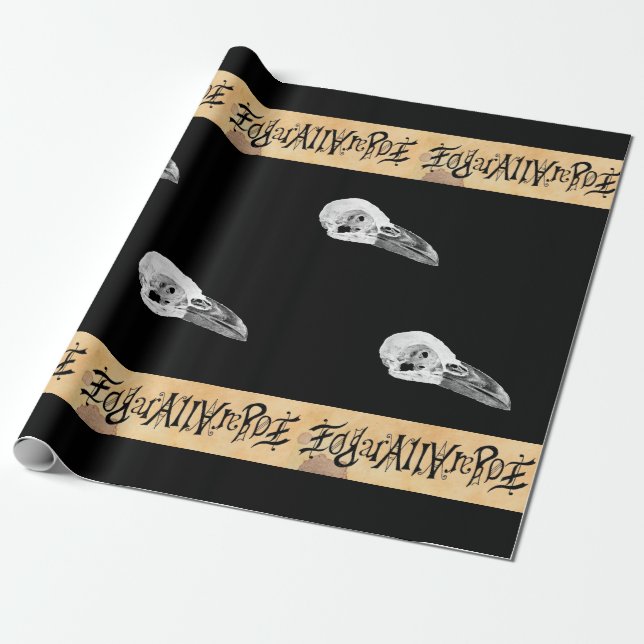 Papier Cadeau Edgar Allan Poe Ambigram Papier d'enveloppement (Déroulé)