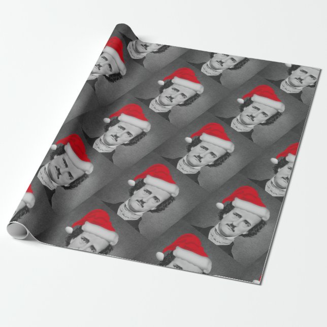 Papier Cadeau Edgar Allan Poe Père Noël (Déroulé)