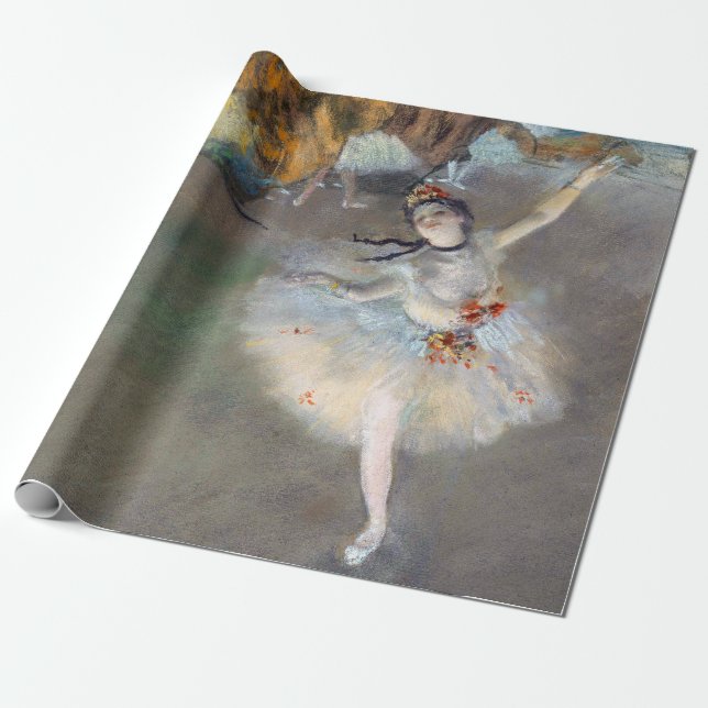 Papier Cadeau Edgar Degas - L'Étoile / Danseur sur scène (Déroulé)
