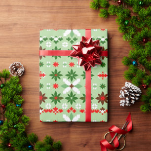 Papier Cadeau Édition 4 de Noël de Fair Isle scandinave