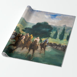 Papier Cadeau Edouard Manet - Les courses à Longchamp