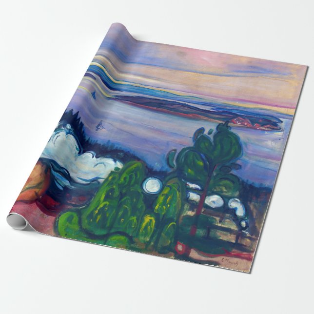 Papier Cadeau Edvard Munch - Fumée de train (Déroulé)