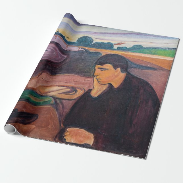 Papier Cadeau Edvard Munch - Melancholy 1894 (Déroulé)