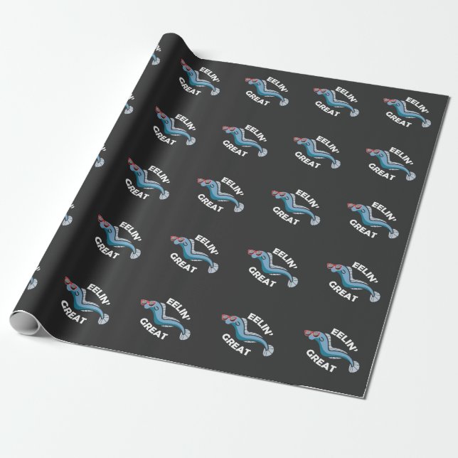 Papier Cadeau Eel Sea Animal Sentir un grand jeu d'animaux (Déroulé)