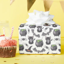 Eerie Night Éffrayant sorcière Chat Halloween Moti