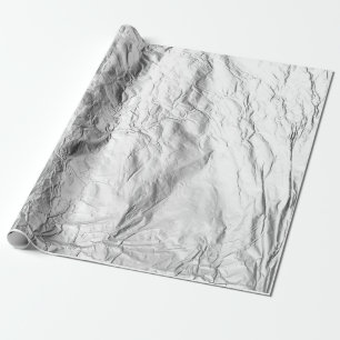 Papier Cadeau Effet de l'huile d'argent concassée Aluminium sci