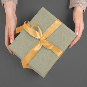 Papier Cadeau Effet de tissu imitant le lin beige vert clair