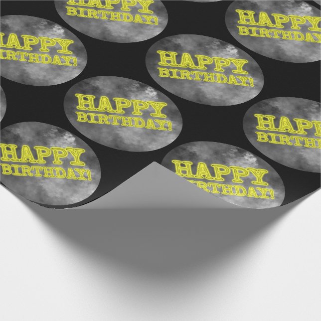 Papier Cadeau Éffrayante Aura Jumelée "HEUREUX ANNIVERSAIRE !" (Coin)