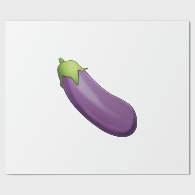Papier Cadeau Eggplant - Emoji (Plat)