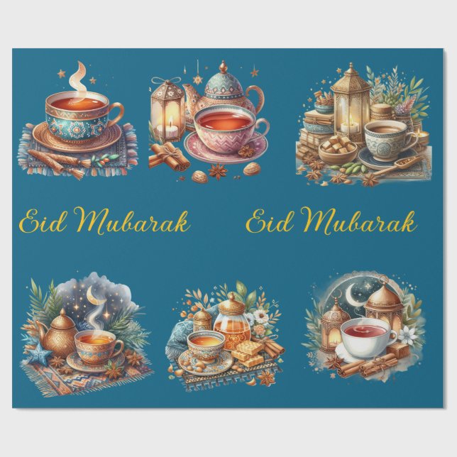 Papier Cadeau-Eid Mubarak Papier Cadeau (Plat)