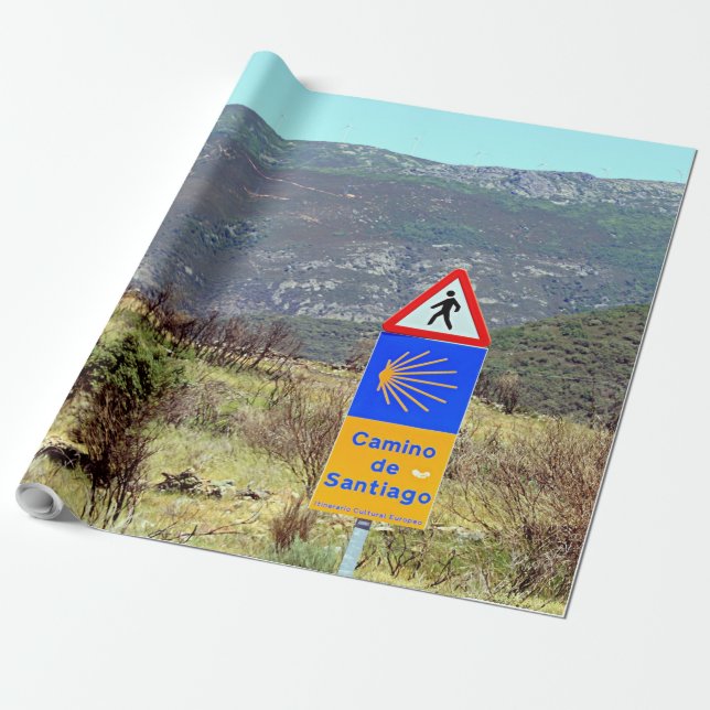 Papier Cadeau EL Camino De Saint-Jacques-de-Compostelle, (Déroulé)