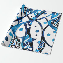 Élégance bleu tribal