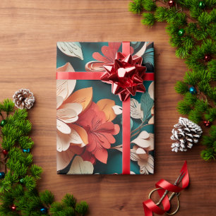 Papier Cadeau Élégance florale festive