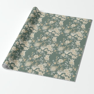 Papier Cadeau Élégance Florale Intemporelle