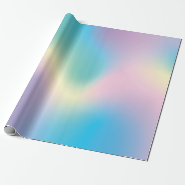Papier Cadeau Élégance holographique : Papier d'enveloppement su (Déroulé)