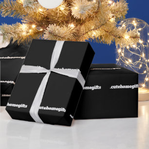Papier Cadeau Élégance Moderne Minimaliste Entreprise Noir