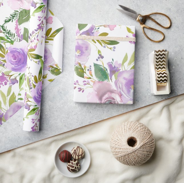 Papier Cadeau Élégant Baby shower Rose violet (Artisanat)