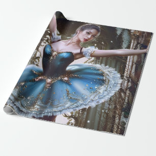 Papier Cadeau Elégant Ballerina Design Anniversaire Papier Cadea