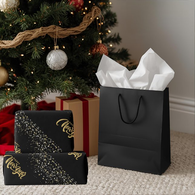 Papier Cadeau Elegant Black Matte Wrapping Paper (Créateur téléchargé)