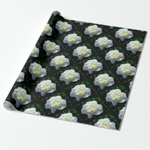 Papier Cadeau Elégant blanc peony floral blanc photo