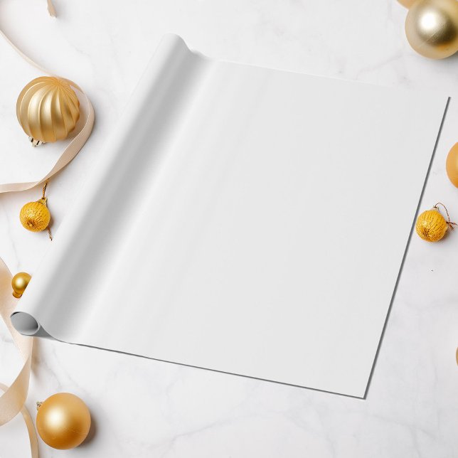 Papier Cadeau Elégant blanc pur couleur solide Toutes les occasi (Créateur téléchargé)