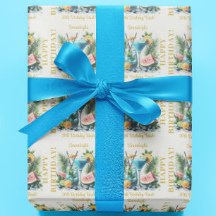 Papier Cadeau Elégant Blueberry Brunch 30e anniversaire Fête