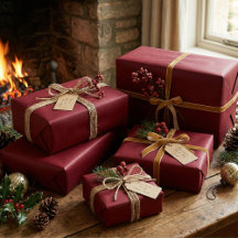 Elégant Burgundy Classic Vin Rouge Cadeau Envelopp