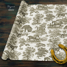 Élégant cheval rustique Toile beige