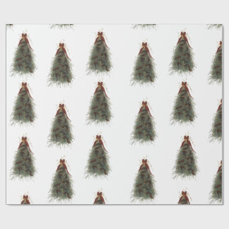 Papier Cadeau Elegant Christmas Tree Wrapping Paper