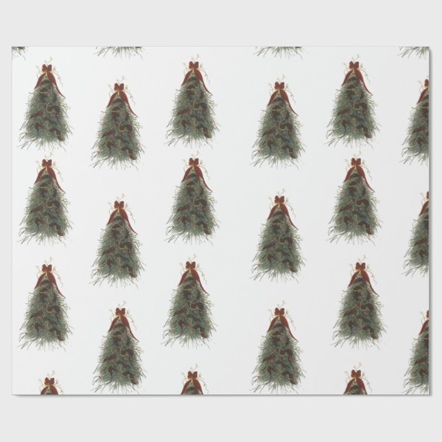 Papier Cadeau Elegant Christmas Tree Wrapping Paper (Plat)