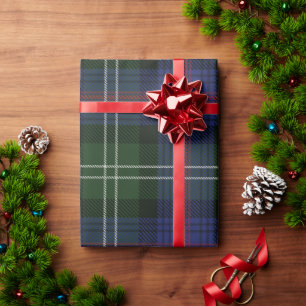 Papier Cadeau Elégant Clan Plaid Sutherland Rustique Tartan