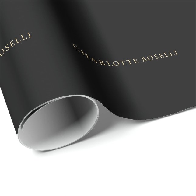 Papier Cadeau Élégant Classique Minimaliste Professionnel Simple (Coin rond)