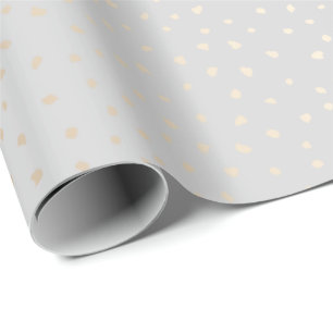 Papier Cadeau Elégant Confetti or sur Arrière - plan argent
