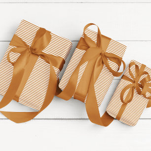 Papier Cadeau Élégant Cuivre mince rayé