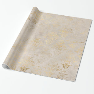 Papier Cadeau Élégant damas ivoire pour toutes les occasions