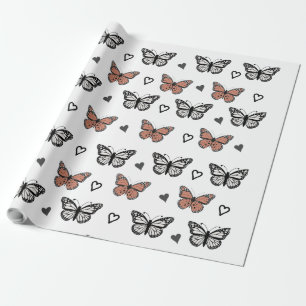 Papier Cadeau Elégant design papillon, papier d'emballage Transf