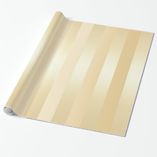 Papier Cadeau Élégant et moderne Motif de Noël Gold Stripe