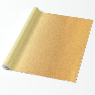 Papier Cadeau Elégant Faux Gold brillant moderne or brillant