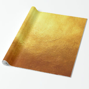 Papier Cadeau Elégant Faux Gold Foil Texture imprimée