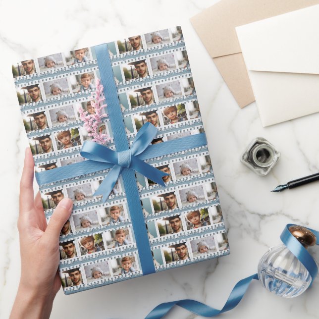 Papier Cadeau Élégant film de 16 photos tout temps Négatif bleu (Cadeaux)