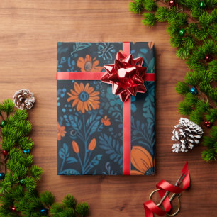 Papier Cadeau Élégant Floral