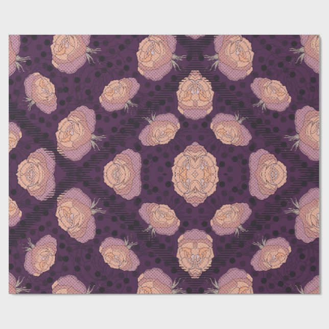 Papier Cadeau Elegant Floral Blanket – Cozy Botanical Throw  (Plat)